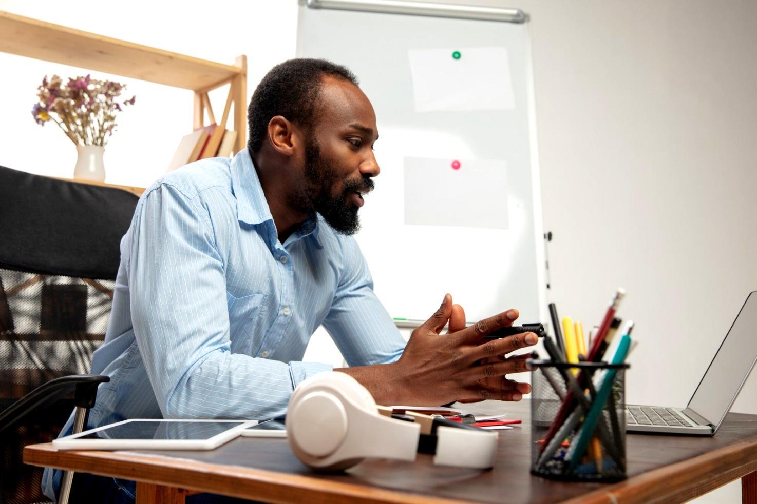 Server room with organized cable management and monitoring systems
